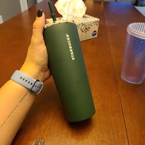 Starbucks matte green stainless steel tumbler
